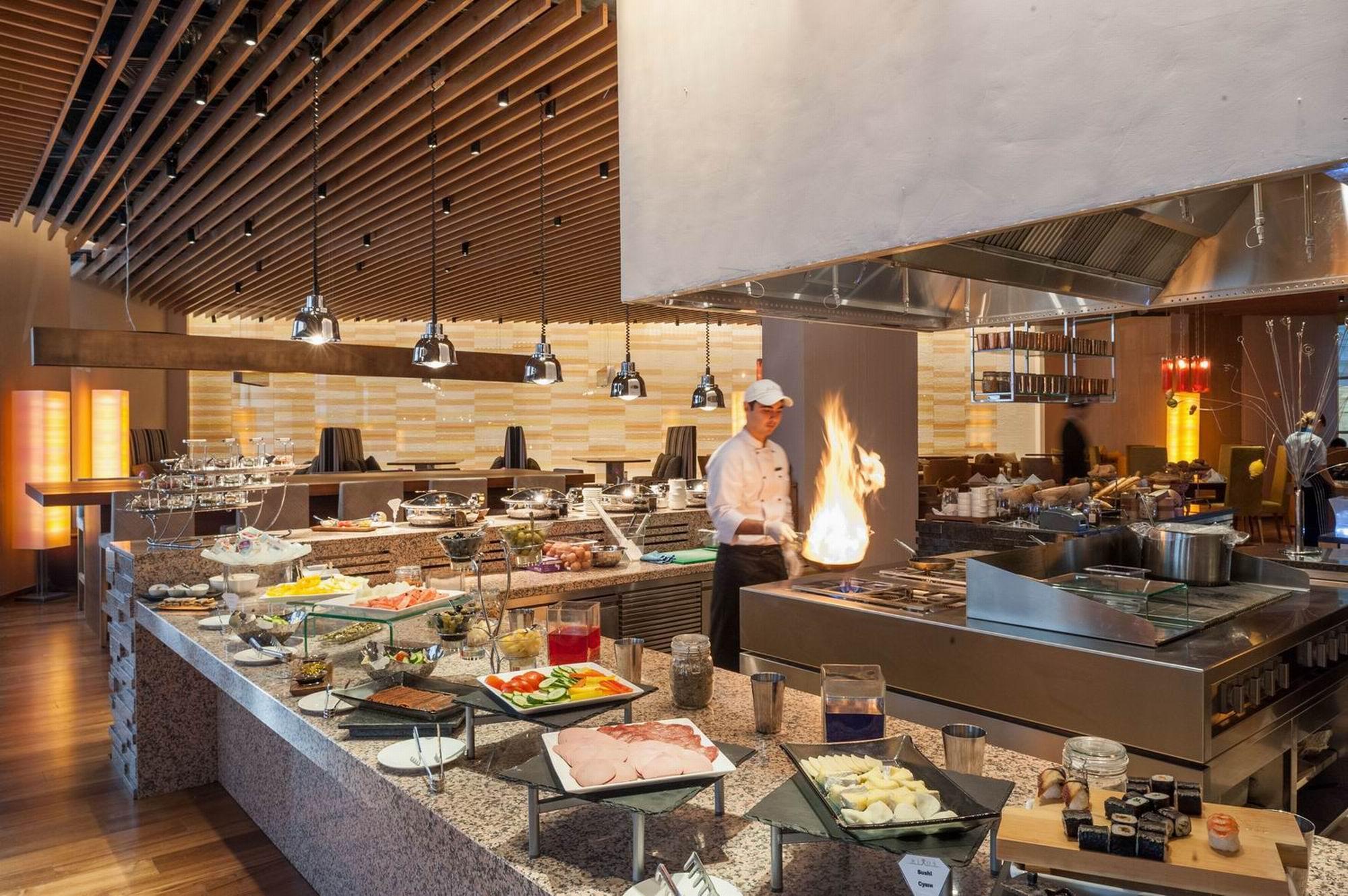 Rixos Khadisha Shymkent Hotel Exterior photo The buffet at the hotel